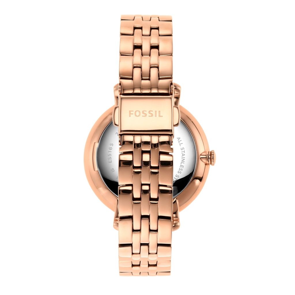Đồng hồ nữ Fossil Jacqueline Sun and Moon ES5165, mặt số khảm xà cừ, viền đính đá