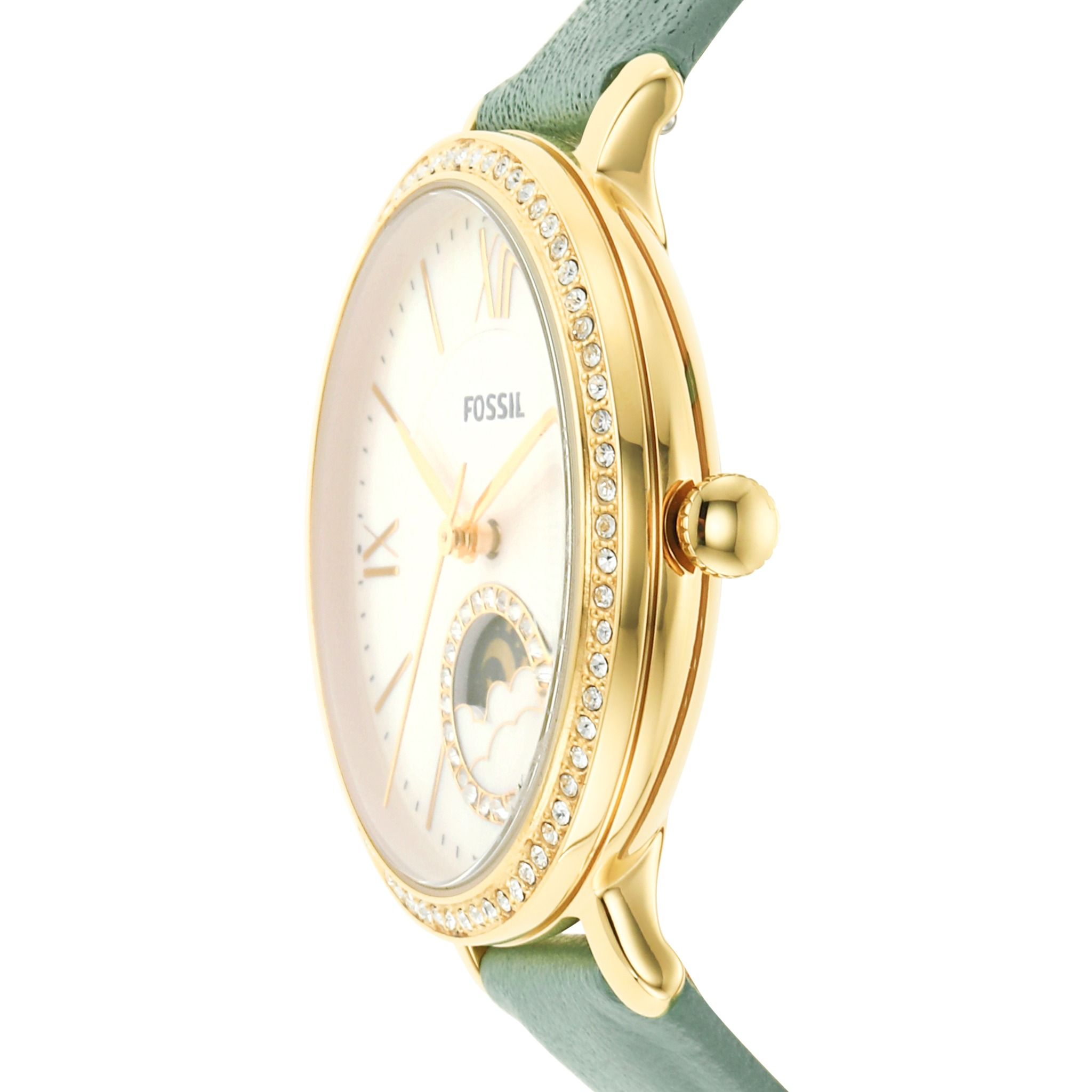  Đồng hồ nữ Fossil JACQUELINE ES5168 dây da - màu xanh lá 