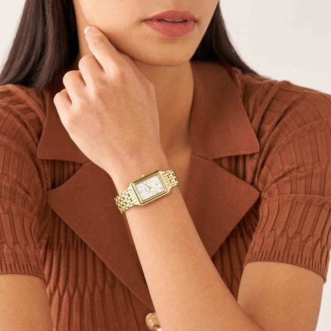 Đồng hồ nữ Fossil RAQUEL ES5220 dây Thép không gỉ màu Vàng 23MM