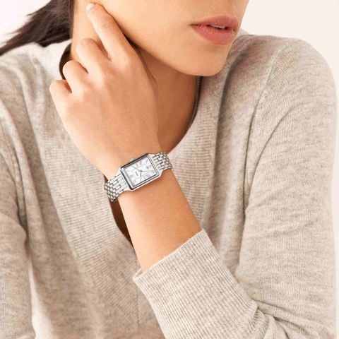 Đồng hồ nữ Fossil RAQUEL ES5221 dây Thép không gỉ màu Bạc mặt 23MM