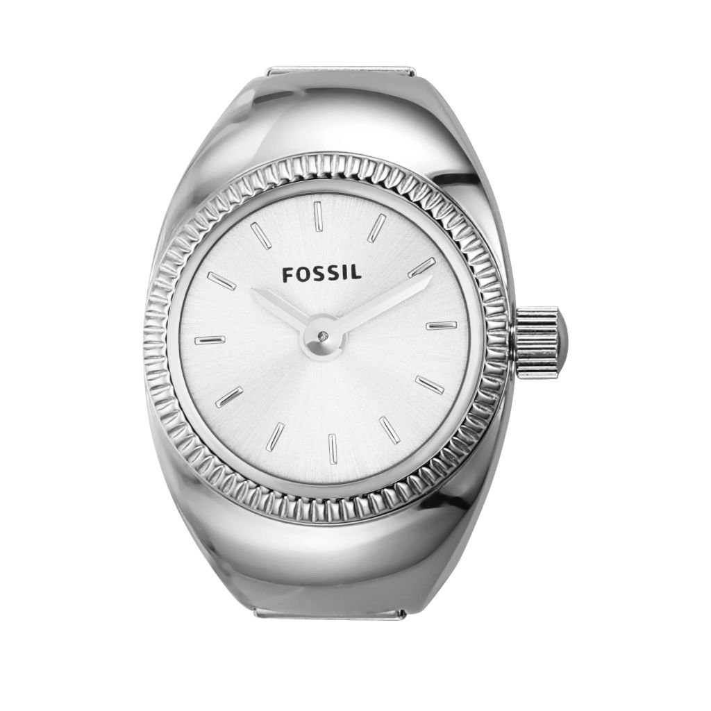 Nhẫn đồng hồ nữ Fossil WATCH RING mặt 15MM dây thép không gỉ màu bạc, ES5245