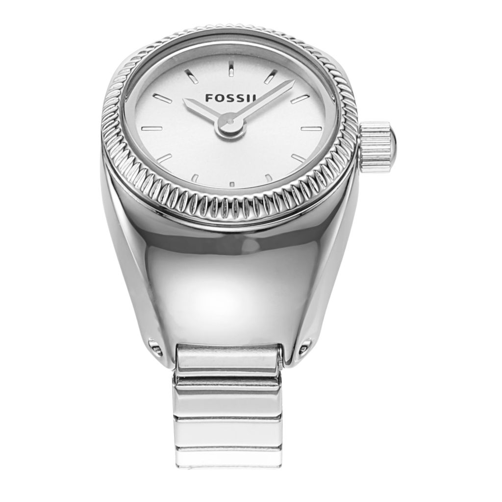 Nhẫn đồng hồ nữ Fossil WATCH RING mặt 15MM dây thép không gỉ màu bạc, ES5245
