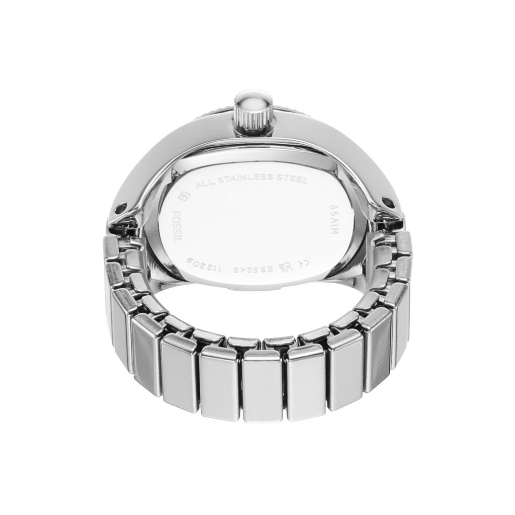 Nhẫn đồng hồ nữ Fossil WATCH RING mặt 15MM dây thép không gỉ màu bạc, ES5245
