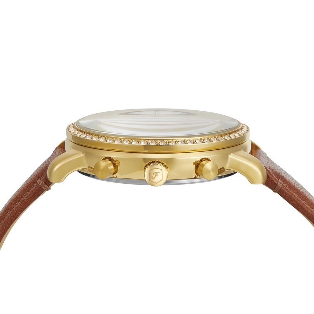 Đồng hồ nữ Fossil NEUTRA Chronograph mặt xà cừ 36MM dây da màu nâu ES5278