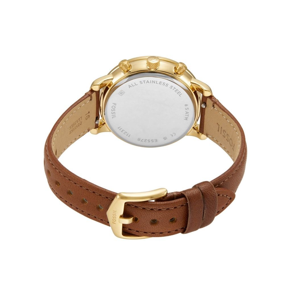 Đồng hồ nữ Fossil NEUTRA Chronograph mặt xà cừ 36MM dây da màu nâu ES5278