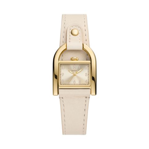Đồng hồ nữ Fossil Harwell dây da, mặt 28 MM, màu nude, ES5280