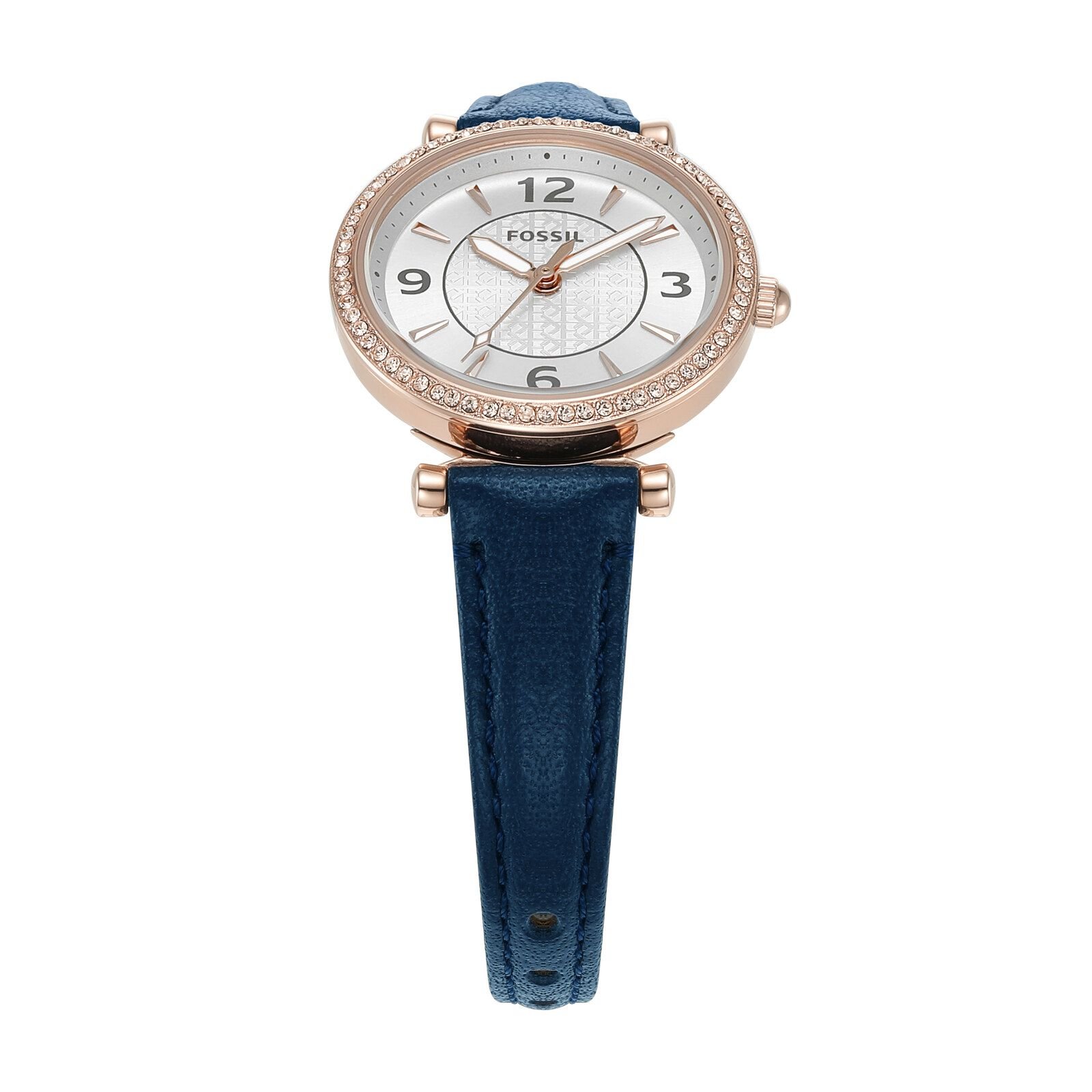  Đồng hồ nữ Fossil Carlie dây da ES5295 - màu xanh navy 