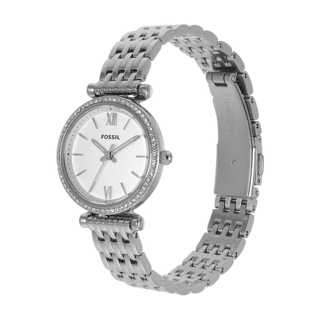 Đồng hồ nữ dây thép không gỉ Fossil CARLIE ES5315SET
