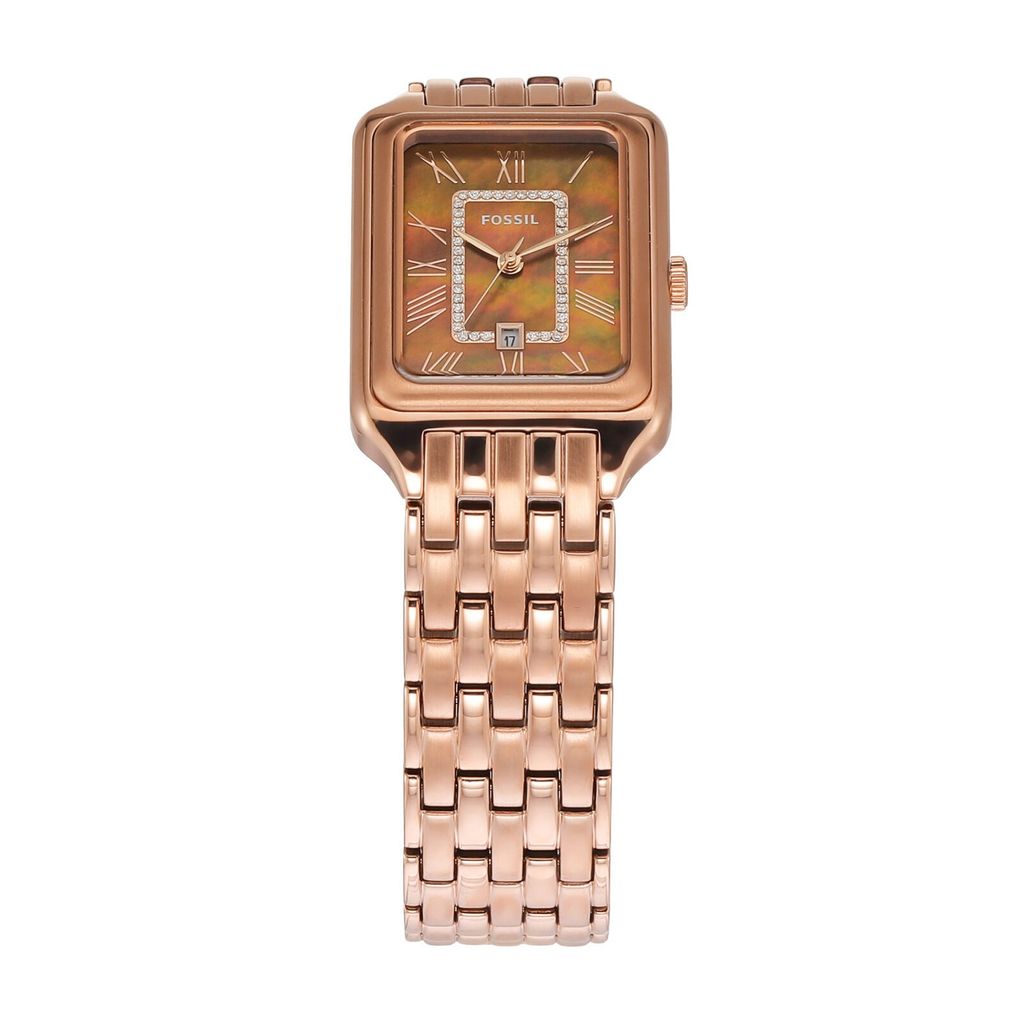 Đồng hồ nữ Fossil RAQUEL mặt xà cừ đen 26MM ES5323 màu ROSE GOLD