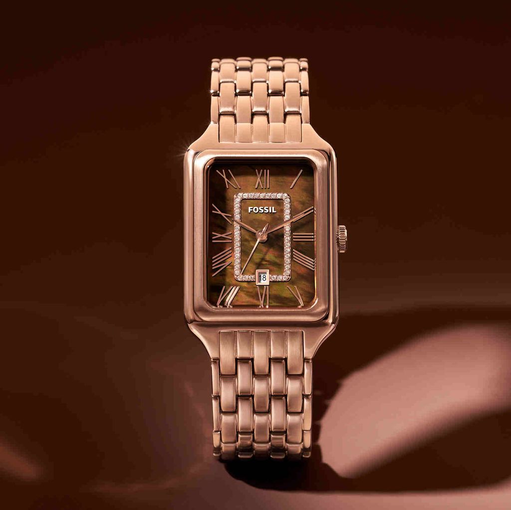 Đồng hồ nữ Fossil RAQUEL mặt xà cừ đen 26MM ES5323 màu ROSE GOLD