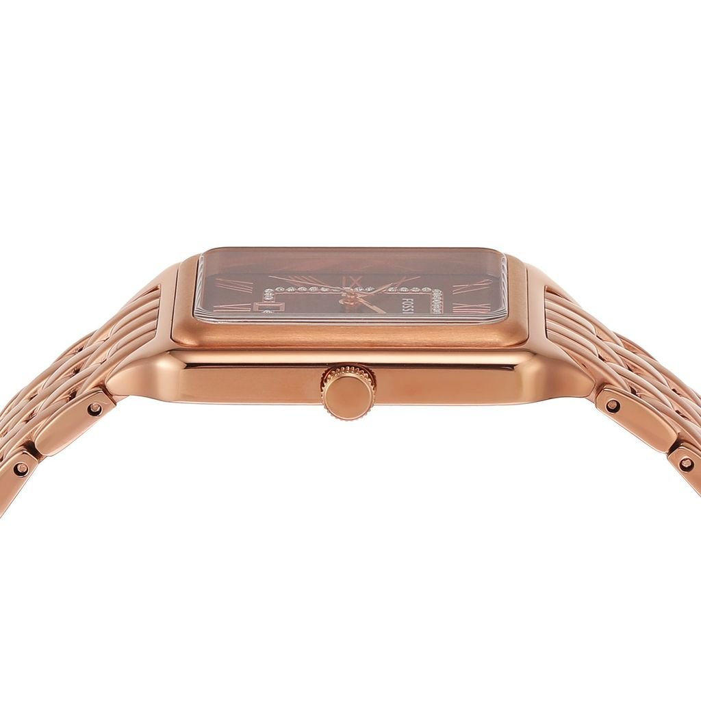 Đồng hồ nữ Fossil RAQUEL mặt xà cừ đen 26MM ES5323 màu ROSE GOLD