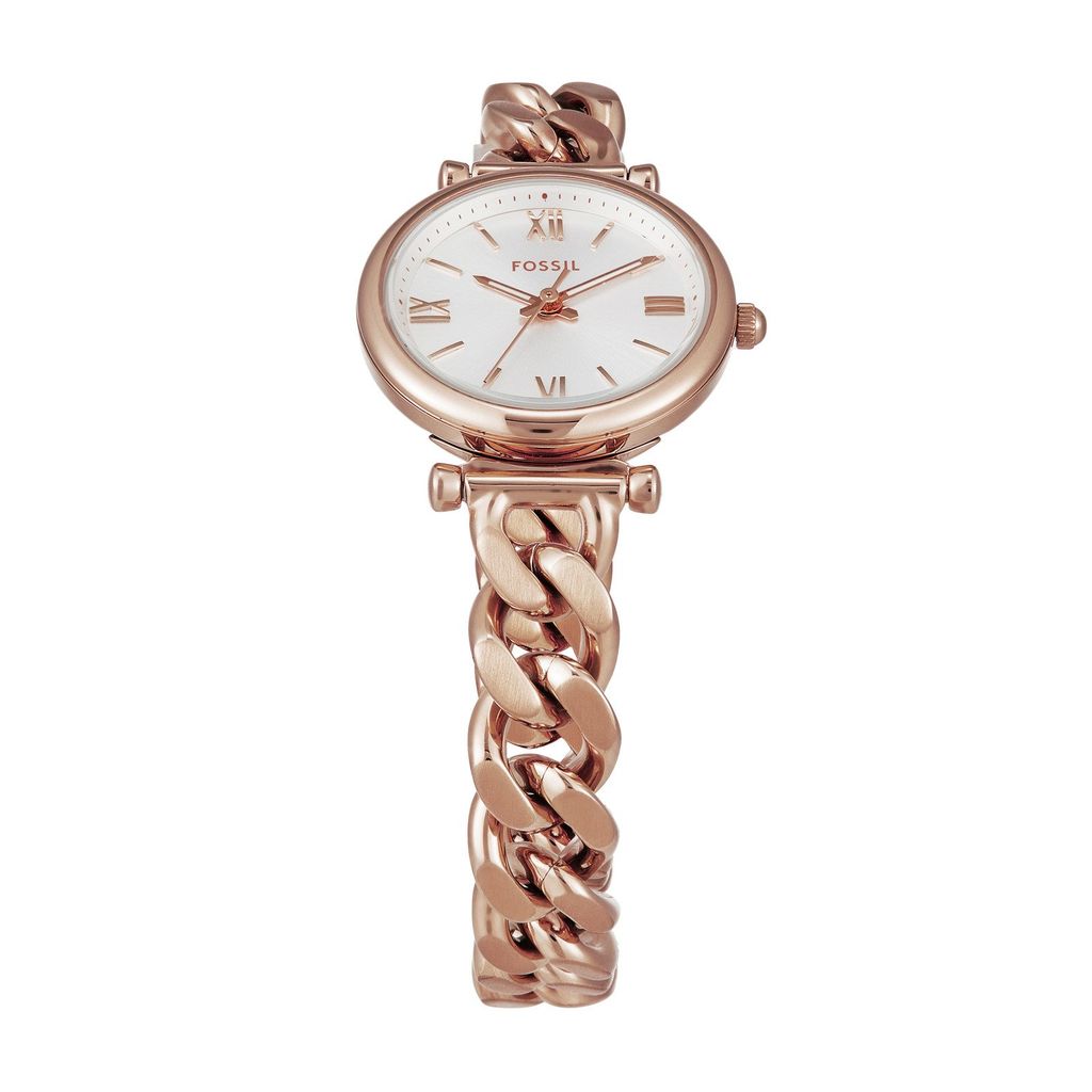 Đồng hồ nữ Fossil CARLIE ES5330 chính hãng, mặt 28MM - màu vàng hồng, kim dạ quang