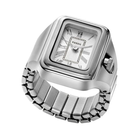 Nhẫn đồng hồ nữ Fossil RAQUEL WATCH RING ES5344 dây thép không gỉ mặt 14MM - màu bạc