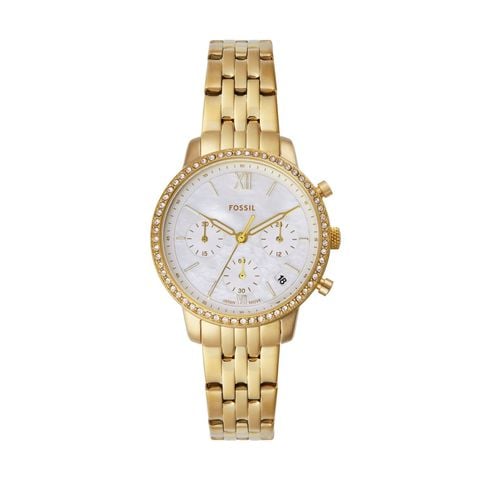 Đồng hồ nữ Fossil NEUTRA Chronograph 36mm mặt xà cừ, dây thép không gỉ ES5358
