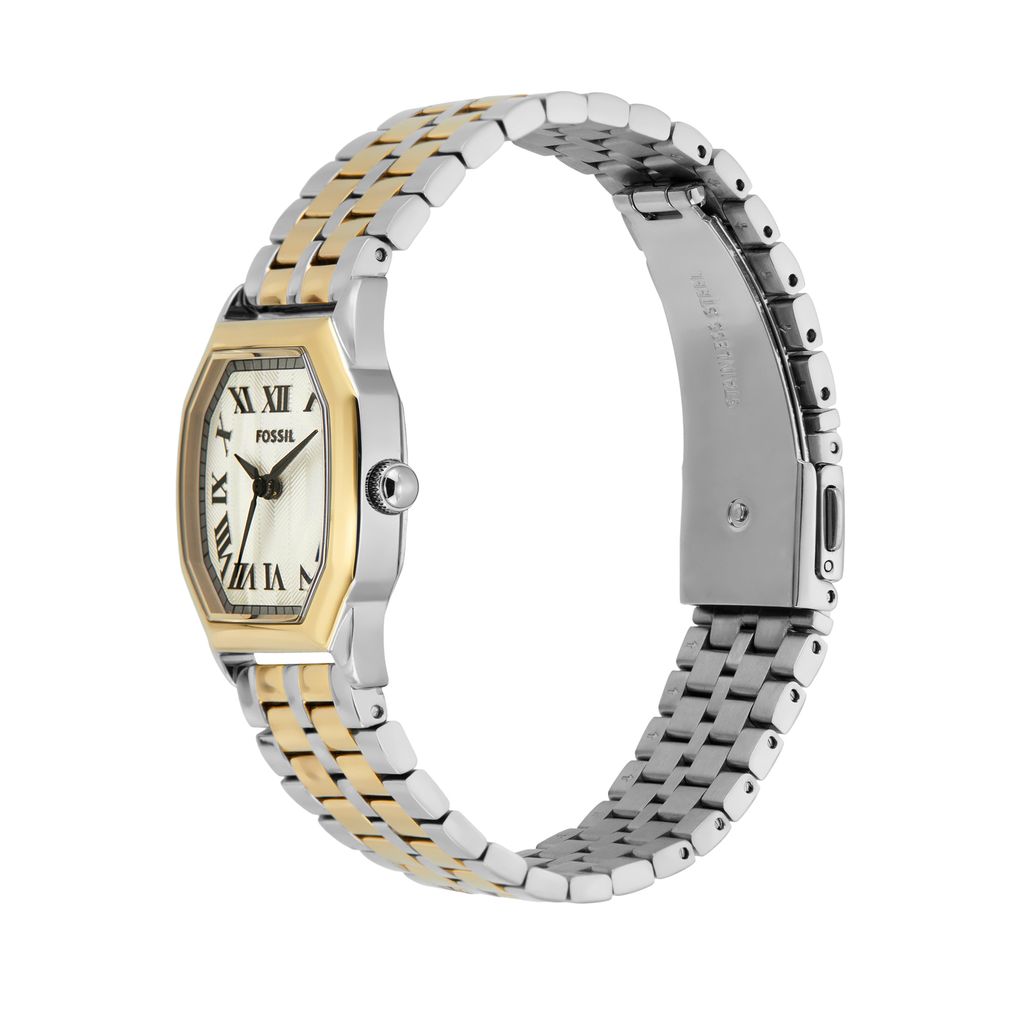Đồng hồ nữ Fossil HARLOW Octagon dây thép không gỉ, mặt 27mm ES5362