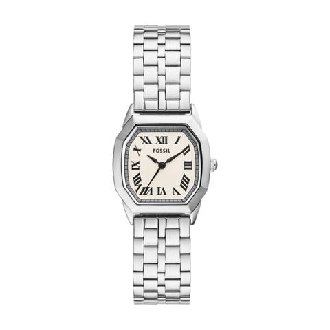 Đồng hồ nữ Fossil HARLOW OCTAGON 27MM màu bạc dây thép không gỉ ES5363