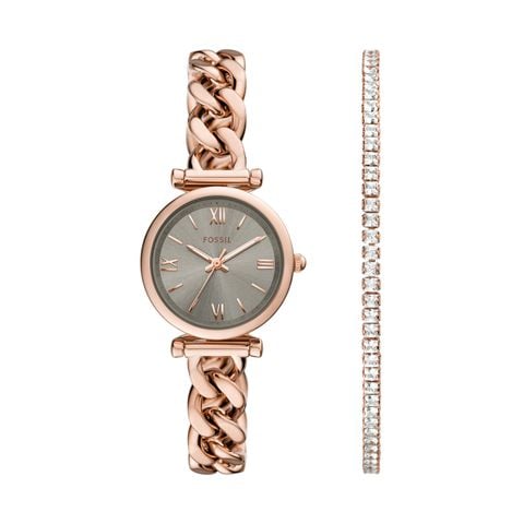 Đồng hồ nữ Fossil CARLIE ES5378SET - bộ đồng hồ và vòng tay