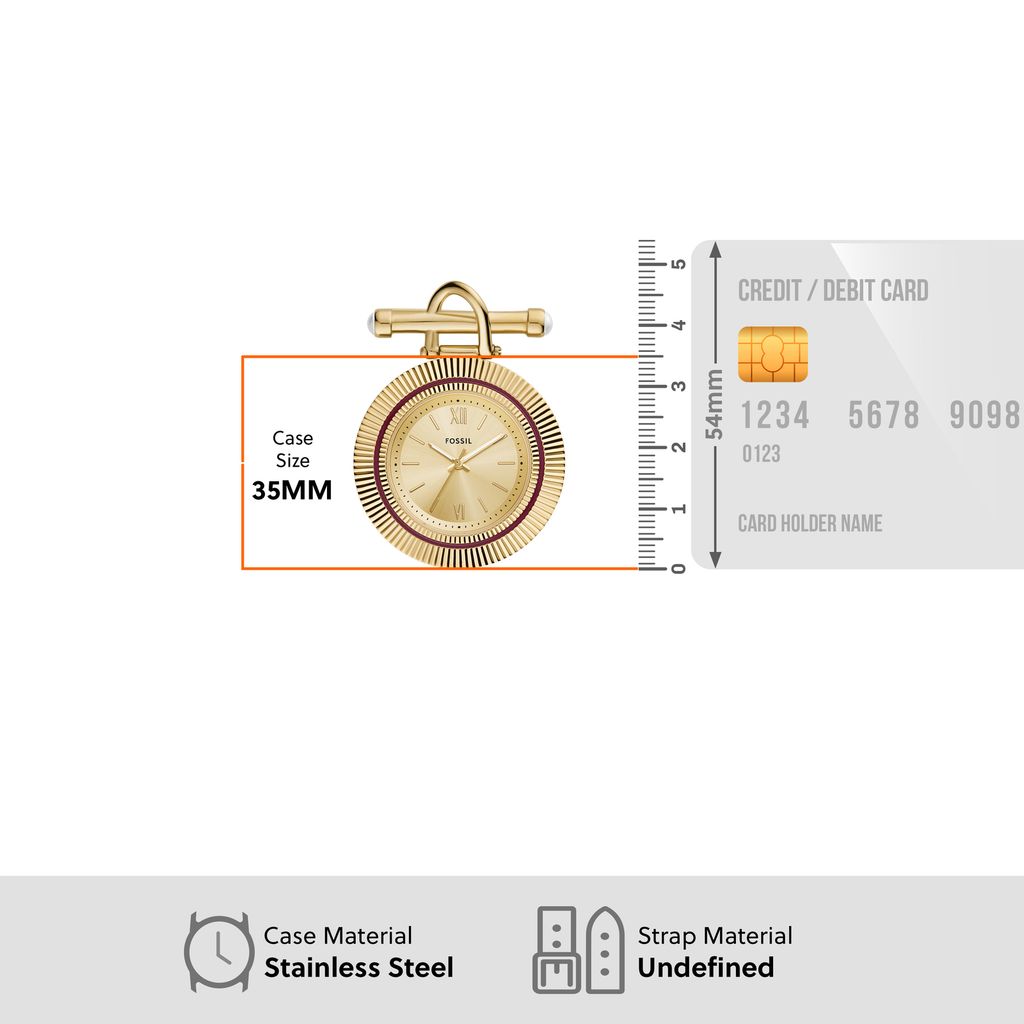 Đồng hồ nữ Fossil SCARLETTE mặt 35MM, màu vàng, ES5384