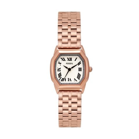 Đồng hồ nữ Fossil HARLOW OCTAGON dây thép không gỉ, mặt 27MM màu ROSE GOLD ES5386
