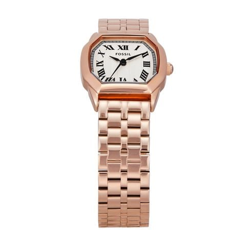 Đồng hồ nữ Fossil HARLOW OCTAGON dây thép không gỉ, mặt 27MM màu ROSE GOLD ES5386