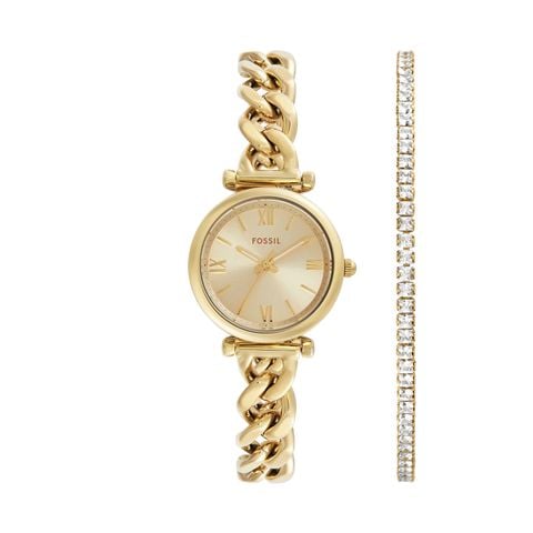 Đồng hồ nữ Fossil CARLIE ES5387SET dây thép không gỉ, mặt 28MM