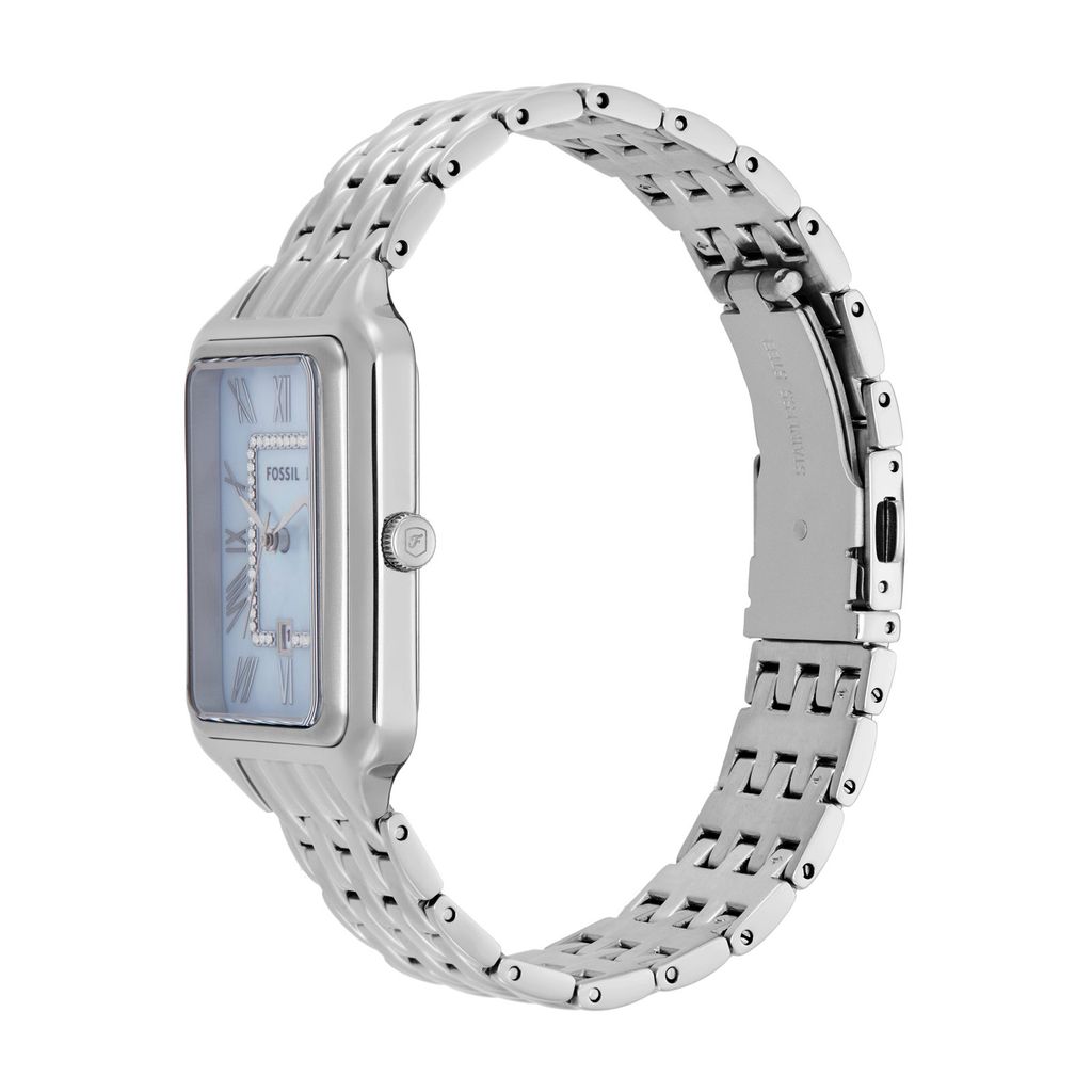 Đồng hồ nữ Fossil Raquel dây thép không gỉ, mặt xà cừ 26MM, ES5402
