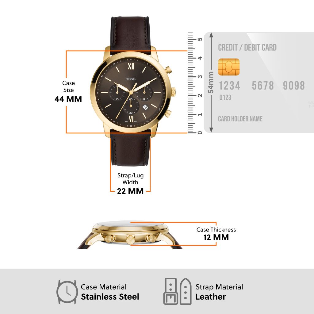Đồng hồ nam Fossil Neutra Chrono FS5763 - nâu, mặt 44mm