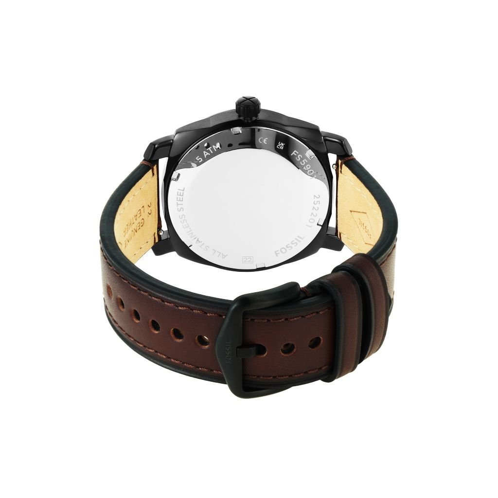 Đồng hồ nam Fossil Machine dây da, mặt 42 MM, màu nâu, FS5901