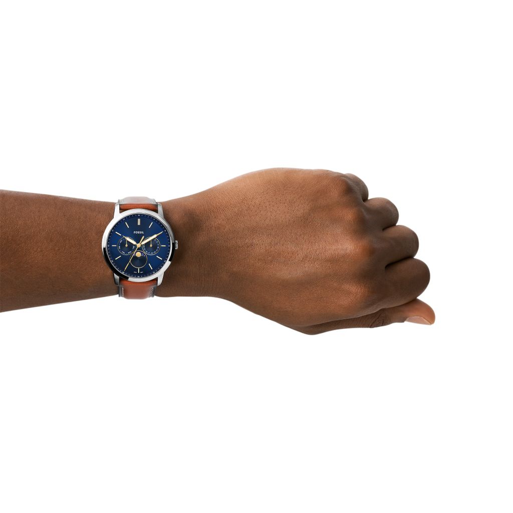 Đồng hồ nam Fossil Neutra Minimalist dây da, mặt 42 MM, màu nâu, FS5903