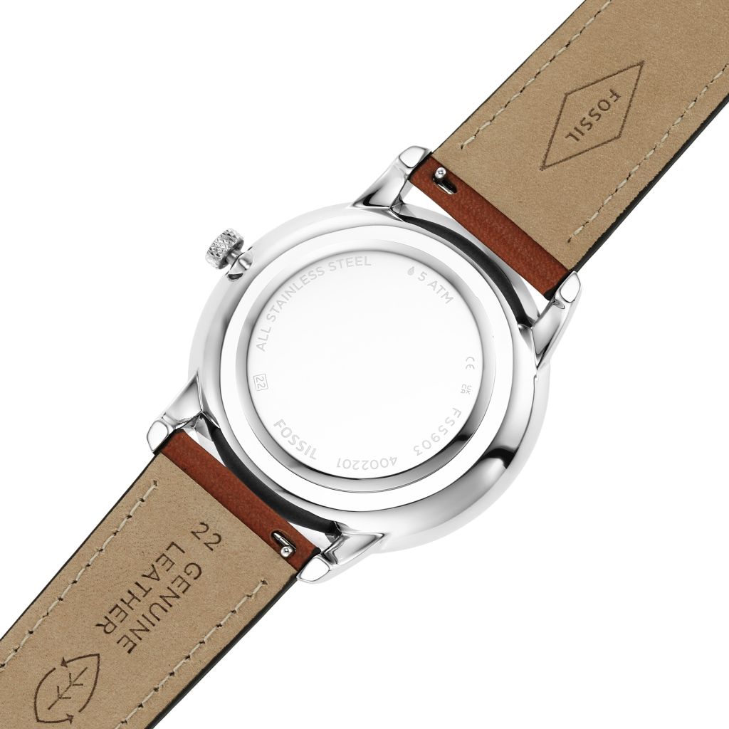 Đồng hồ nam Fossil Neutra Minimalist dây da, mặt 42 MM, màu nâu, FS5903