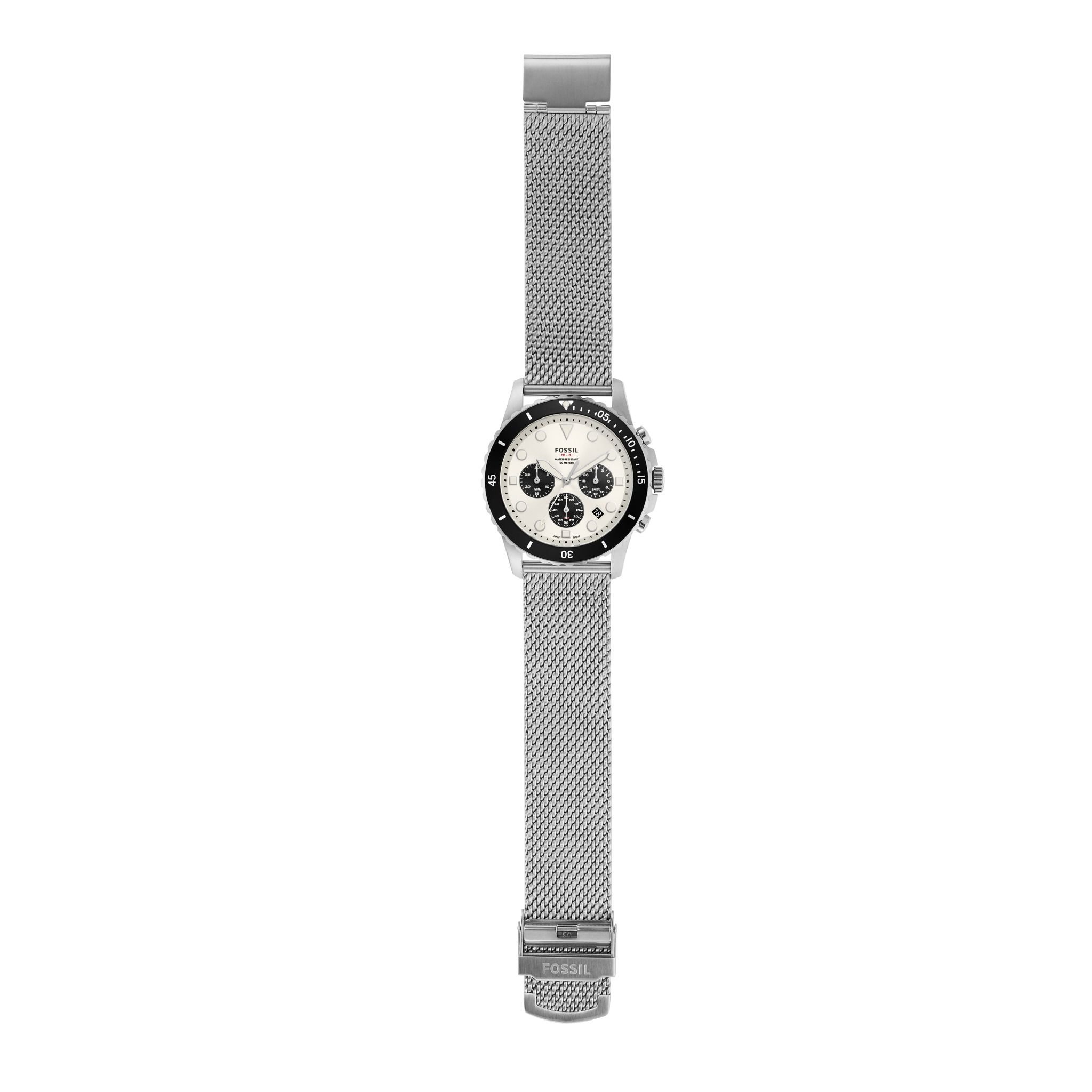  Đồng hồ nam Fossil FB - 01 dây thép không gỉ FS5915 - màu bạc 