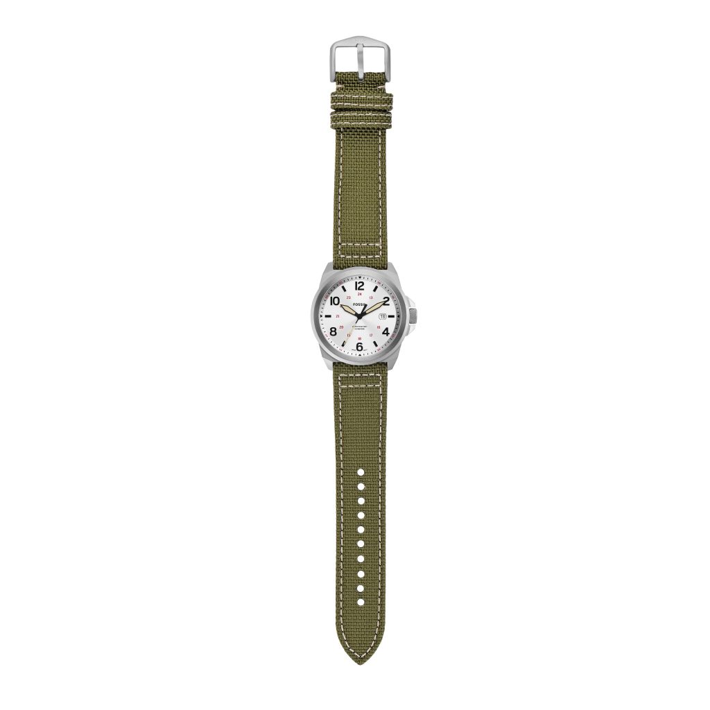 Đồng hồ nam Fossil Bronson dây nylon, mặt 40 MM, màu xanh lá, FS5918
