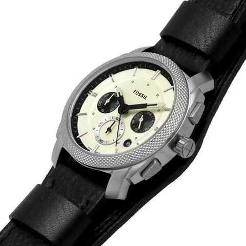 Đồng hồ nam Fossil Machine Chronograph dây da thật, mặt 42 MM, màu đen, FS5921