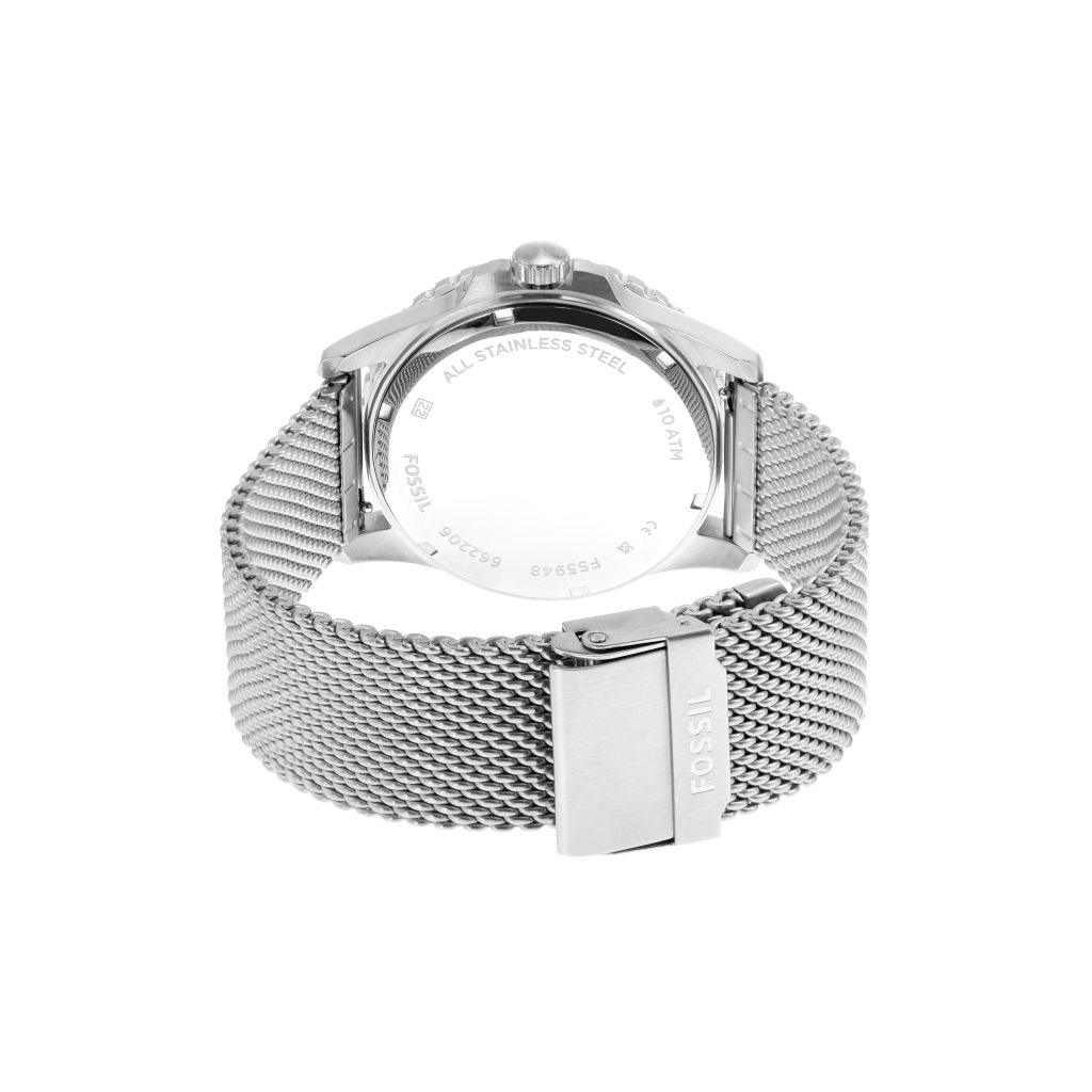 Đồng hồ nam Fossil Fossil Blue dây kim loại, mặt 42 MM, màu bạc, FS5948