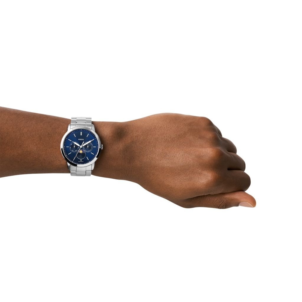Đồng hồ nam Fossil Neutra Minimalist dây kim loại, mặt 42 MM, màu bạc, FS5907