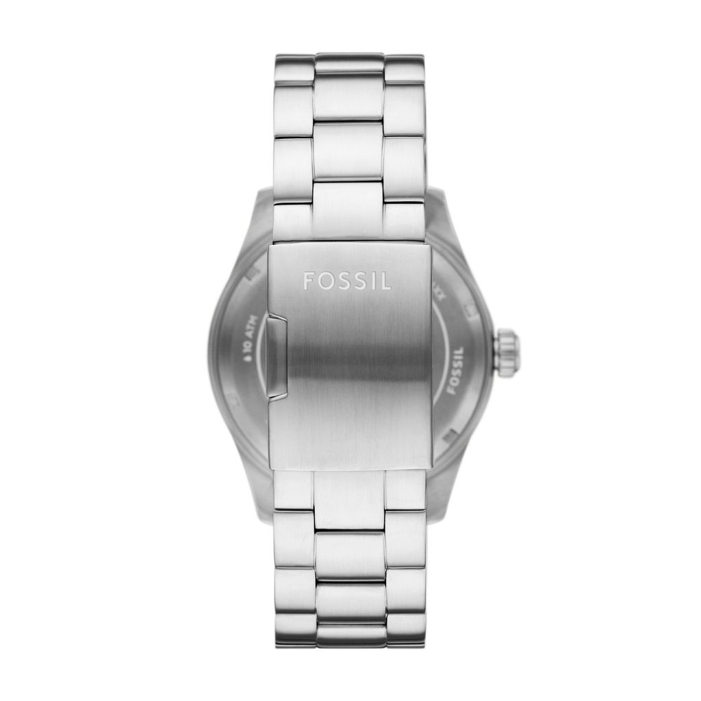Đồng hồ nam Fossil DEFENDER SOLAR dây thép không gỉ, mặt đen 46MM FS5976