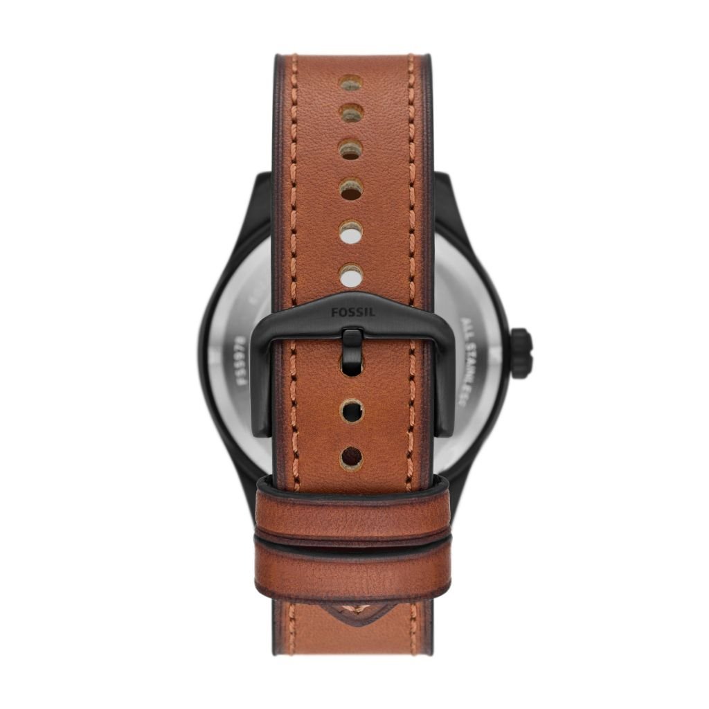 Đồng hồ nam Fossil Defender dây da, mặt 46 MM, màu nâu, FS5978