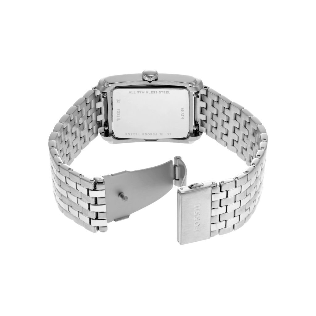 Đồng hồ nam thương hiệu Fossil CARRAWAY dây thép không gỉ FS6008 - màu bạc