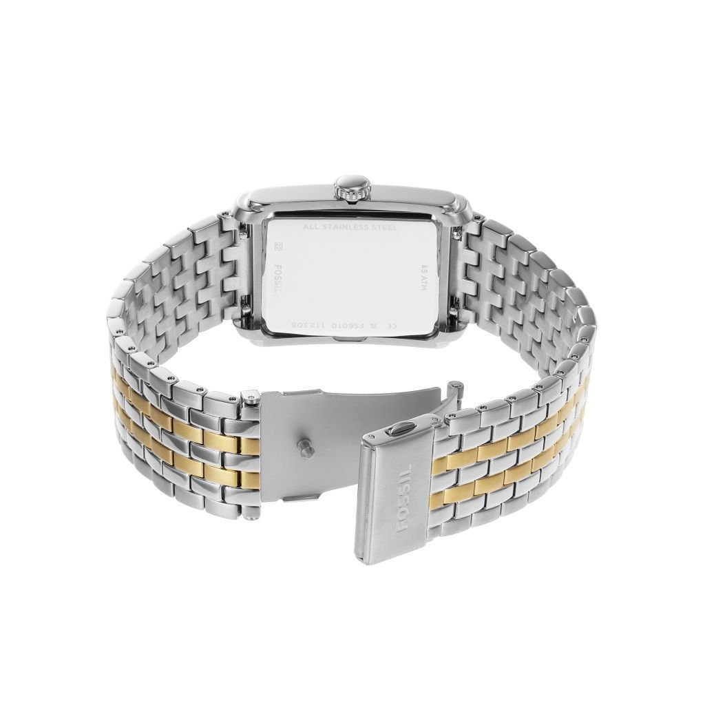 Đồng hồ nam Fossil CARRAWAY dây thép không gỉ FS6010 30MM - 2 màu bạc vàng