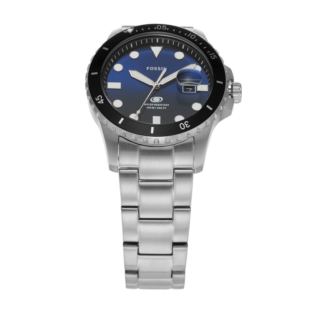 Đồng hồ nam Fossil Fossil Blue dây thép không gỉ, mặt 42MM FS6038 - màu bạc