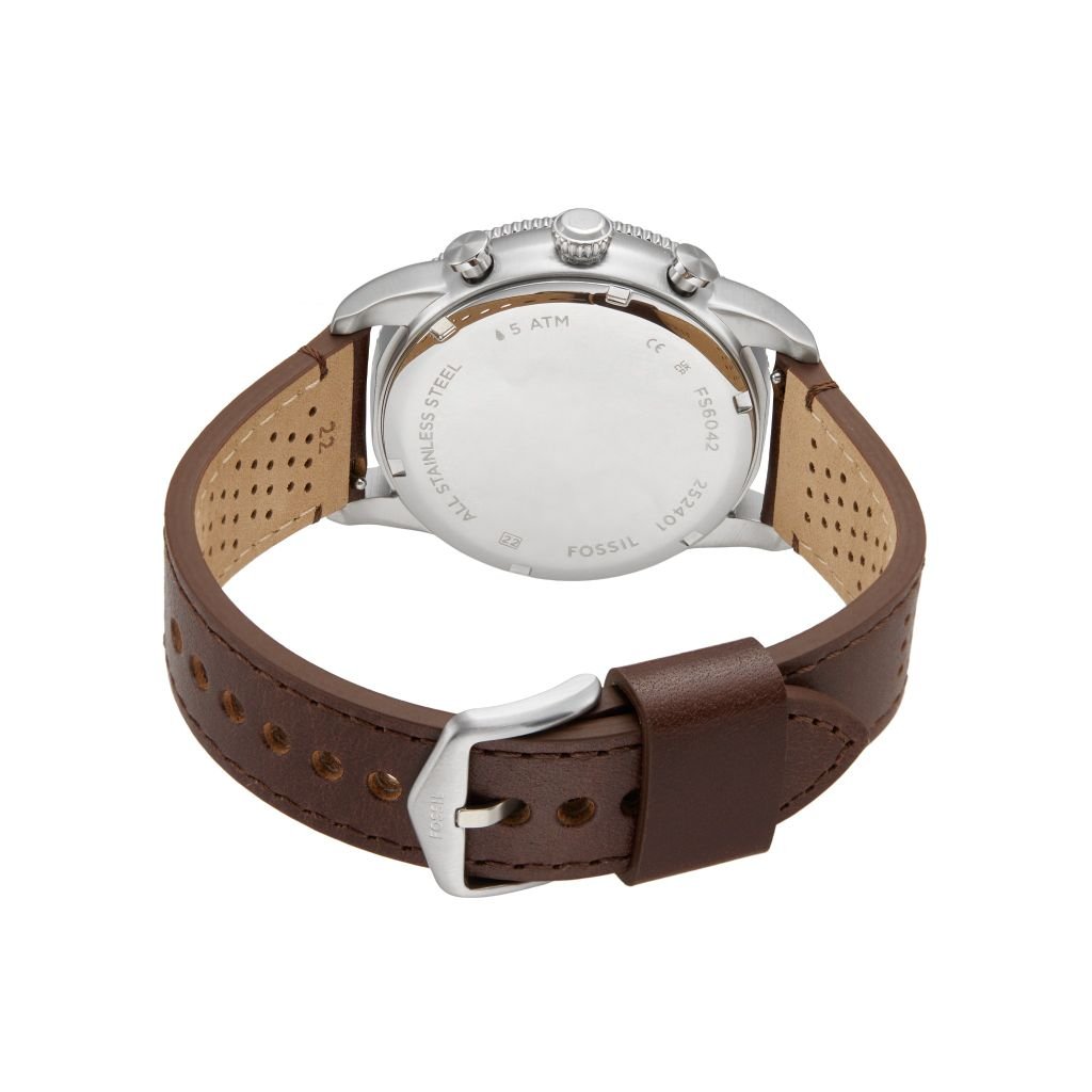 Đồng hồ nam Fossil SPORT TOURER Chronograph bấm giờ, dây da LiteHide da thật màu nâu, mặt số 42MM, FS6042