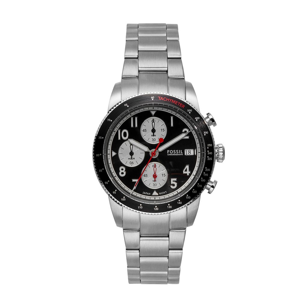 Đồng hồ thể thao nam Fossil SPORT TOURER FS6045, mặt Chronograph 42mm - màu đen