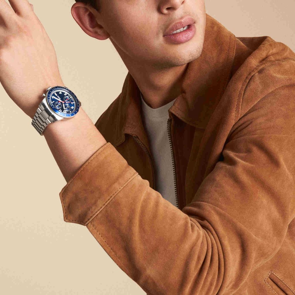 Đồng hồ thể thao nam Fossil SPORT TOURER FS6047 mặt Chronograph 42mm - màu xanh
