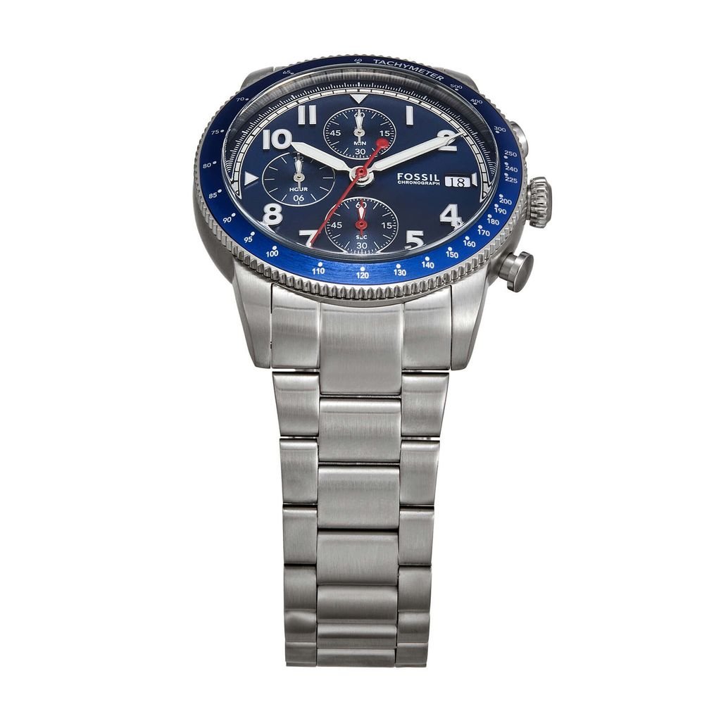 Đồng hồ thể thao nam Fossil SPORT TOURER FS6047 mặt Chronograph 42mm - màu xanh