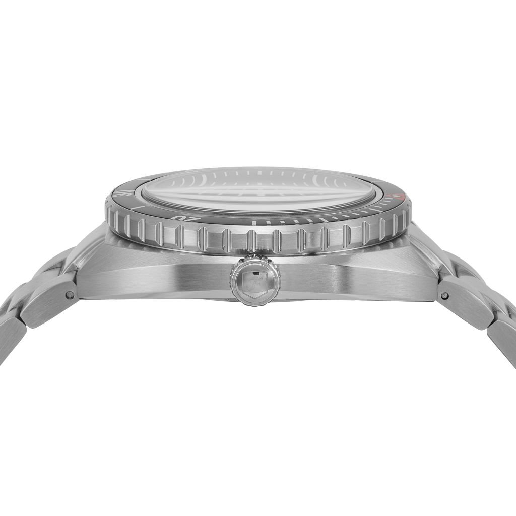Đồng hồ nam Fossil Breaker Dive 20ATM bơi lặn, mặt 42mm, dây thép không gỉ FS6063 - màu bạc