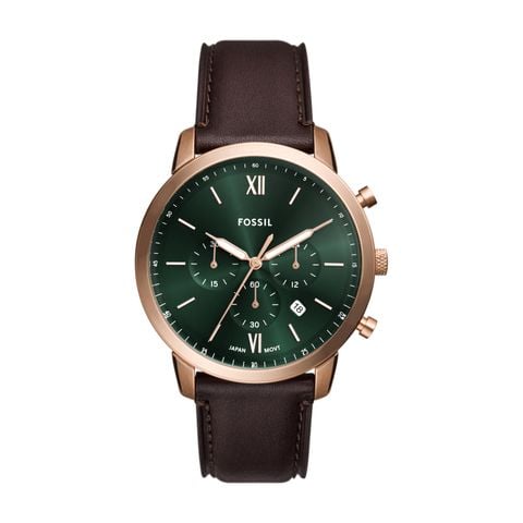 Đồng hồ nam Fossil NEUTRA Chronograph 44mm mặt xanh lá, dây da FS6073
