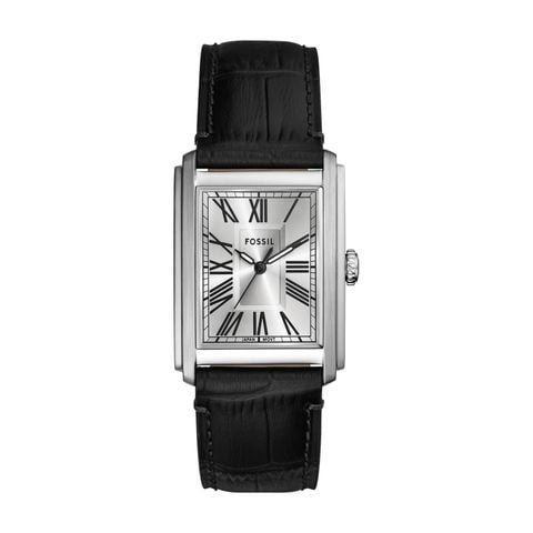 Đồng hồ nam Fossil CARRAWAY FS6078 mặt xám 30mm, dây da đen
