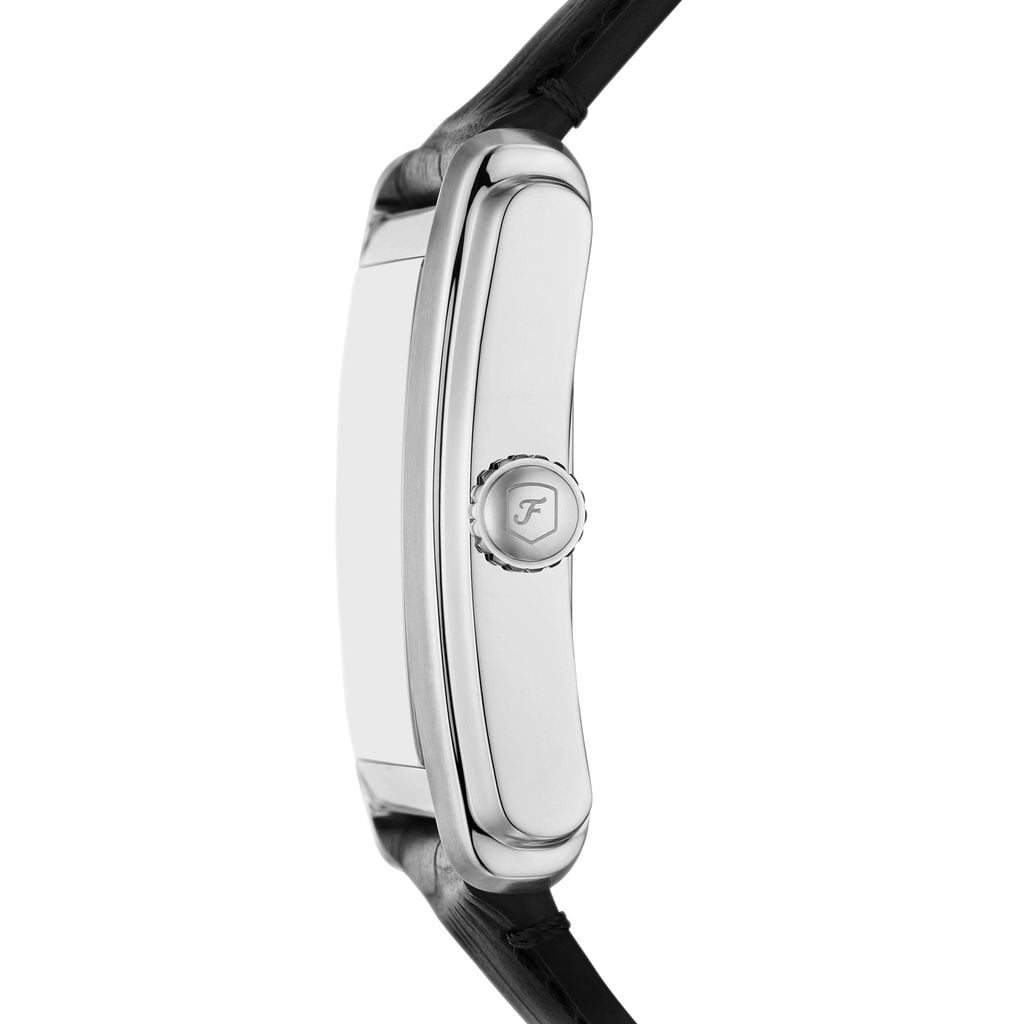 Đồng hồ nam Fossil CARRAWAY FS6078 mặt xám 30mm, dây da đen