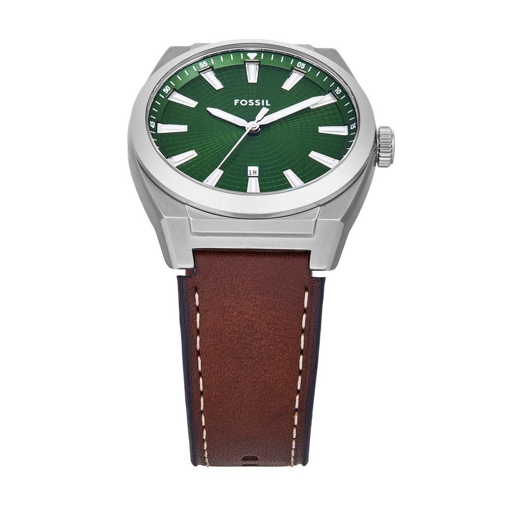 Đồng hồ nam Fossil EVERETT 42MM dây da FS6080SET (Đồng hồ + vòng tay)