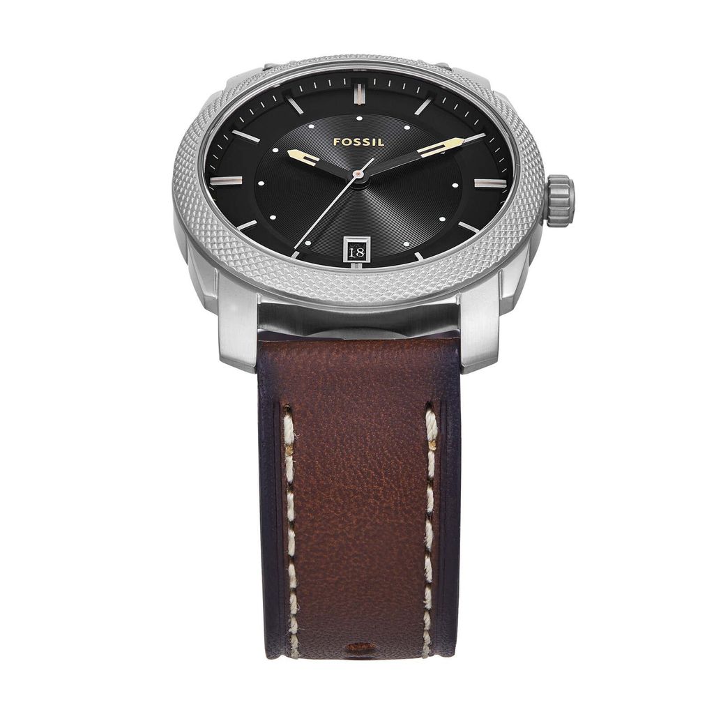 Đồng hồ nam Fossil MACHINE 42MM dây da nâu FS6081SET (đồng hồ + vòng tay)